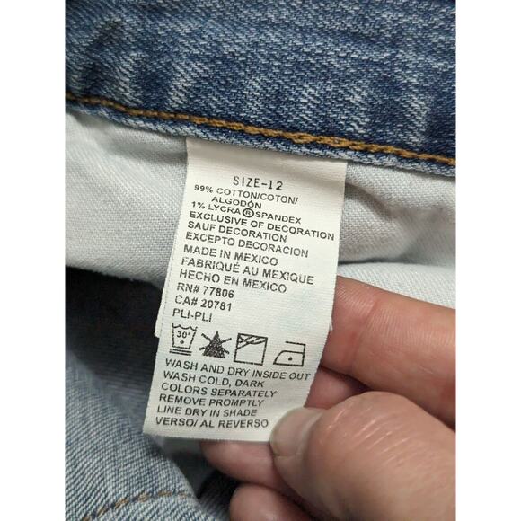 VTG Tommy Hilfiger Women Size 12 Denim Jeans Embroidered Pockets Boot Cut 32x32 - Picture 7 of 8